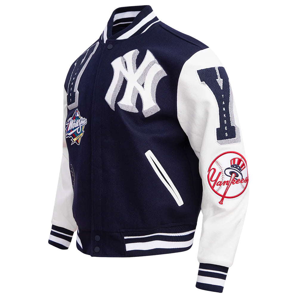 MLB NEW YORK YANKEES MASHUP MEN'S RIB WOOL VARSITY JACKET