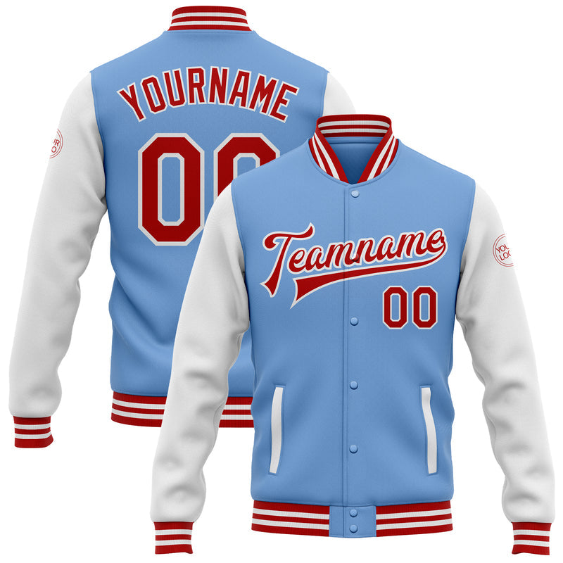 Custom Navy Cream-Gold Bomber Full-Snap Varsity Letterman Two Tone Hoodie Jacket