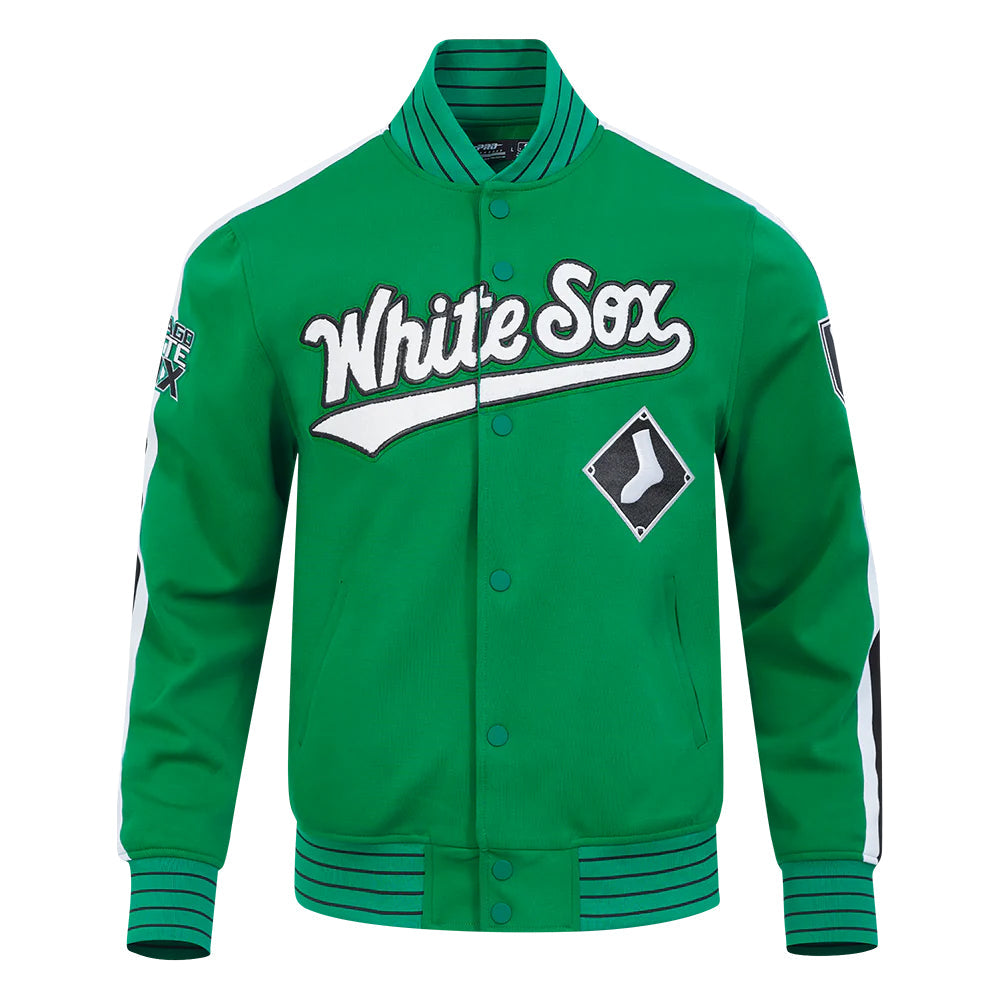 MLB CHICAGO WHITE SOX CURRENT LOGO PRO GAME DAY MEN'S DOUBLE KNIT JACKET