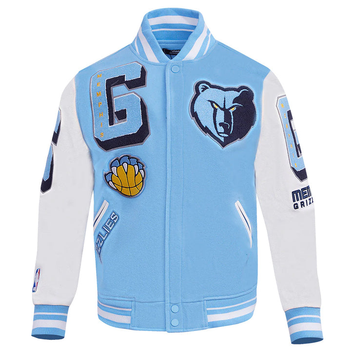 NBA MEMPHIS GRIZZLIES MASHUP MEN'S RIB WOOL VARSITY JACKET