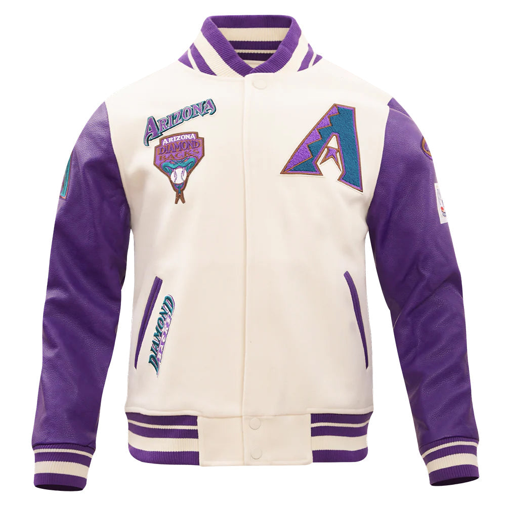MLB ARIZONA DIAMONDBACKS RETRO CLASSIC MEN'S RIP WOOL VARSITY JACKET