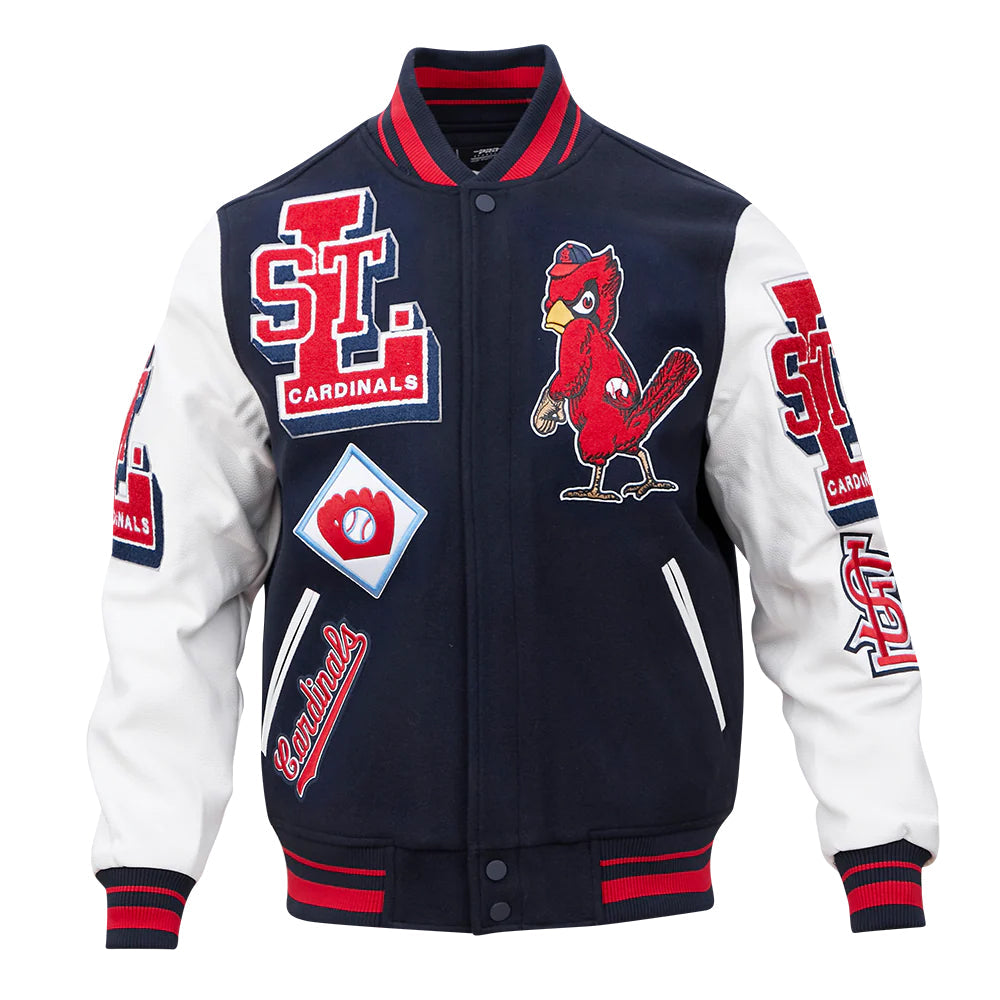 MLB ST. LOUIS CARDINALS RETRO MASHUP MEN'S RIB WOOL VARSITY JACKET