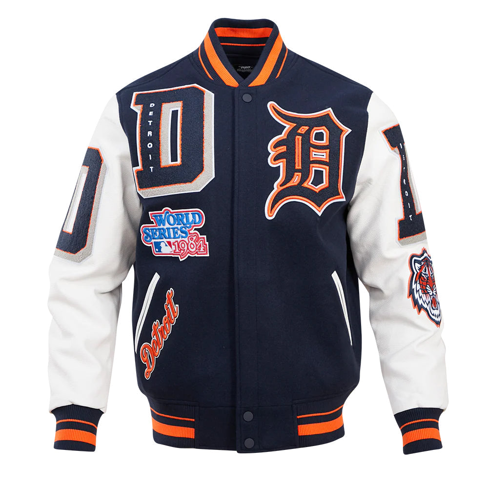 MLB DETROIT TIGERS MASHUP MEN'S RIB WOOL VARSITY JACKET