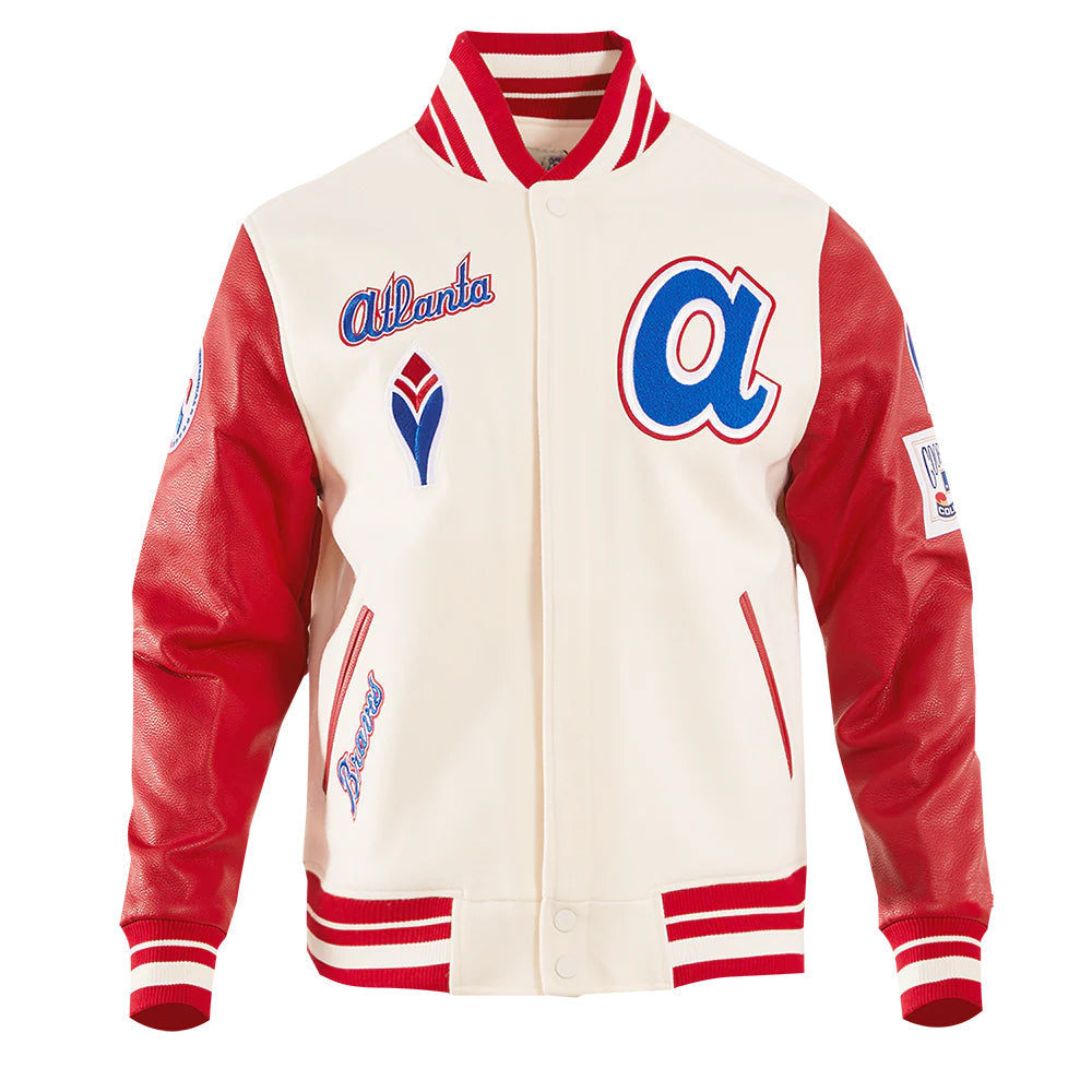 MLB ATLANTA BRAVES RETRO CLASSIC MEN'S WOOL VARSITY JACKET