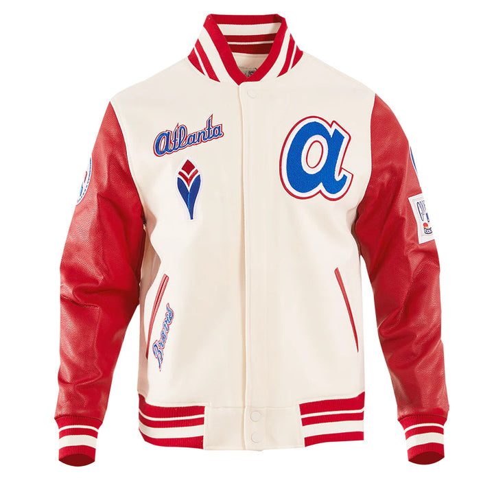 MLB ATLANTA BRAVES RETRO CLASSIC MEN'S WOOL VARSITY JACKET