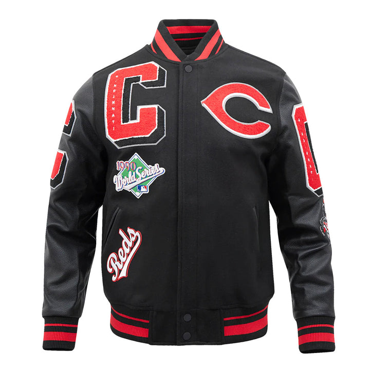 MLB CINCINNATI REDS MASHUP MEN'S RIB WOOL VARSITY JACKET