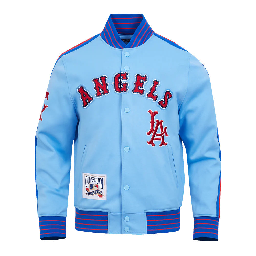 MLB LOS ANGELES ANGELS COOPERSTOWN LOGO PRO GAME DAY MEN'S DOUBLE KNIT JACKET