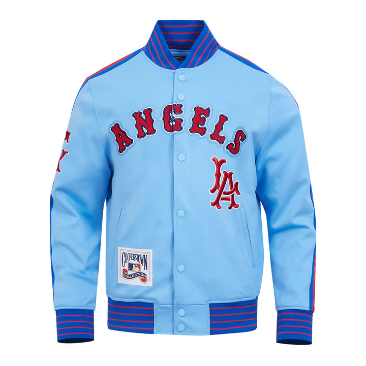 MLB LOS ANGELES ANGELS COOPERSTOWN LOGO PRO GAME DAY MEN'S DOUBLE KNIT JACKET