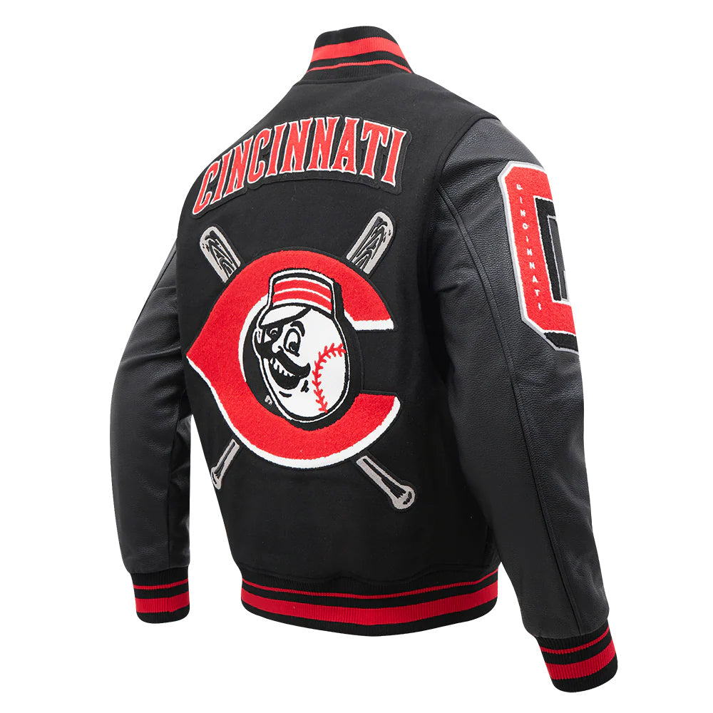 MLB CINCINNATI REDS MASHUP MEN'S RIB WOOL VARSITY JACKET