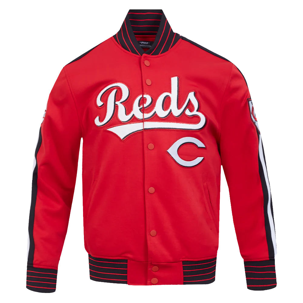 MLB CINCINNATI REDS CURRENT LOGO PRO GAME DAY MEN'S DOUBLE KNIT JACKET