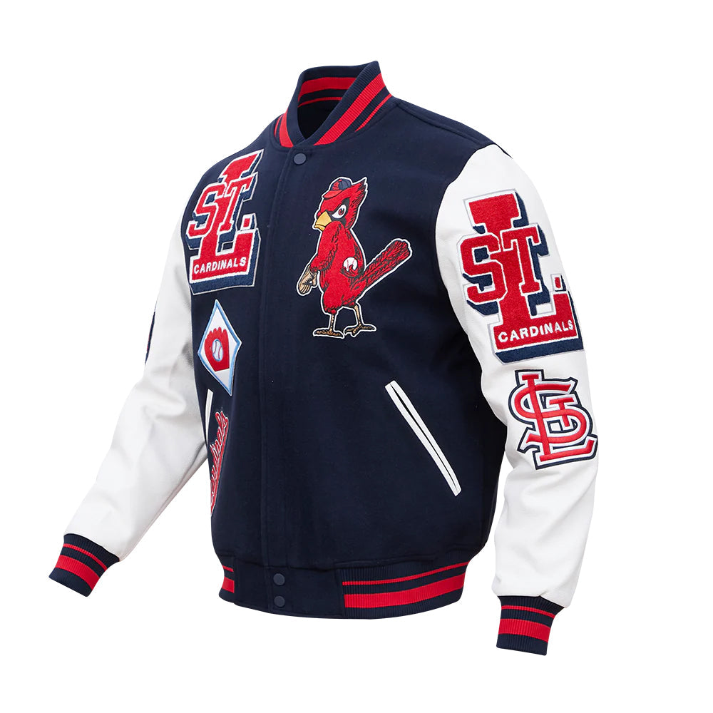 MLB ST. LOUIS CARDINALS RETRO MASHUP MEN'S RIB WOOL VARSITY JACKET