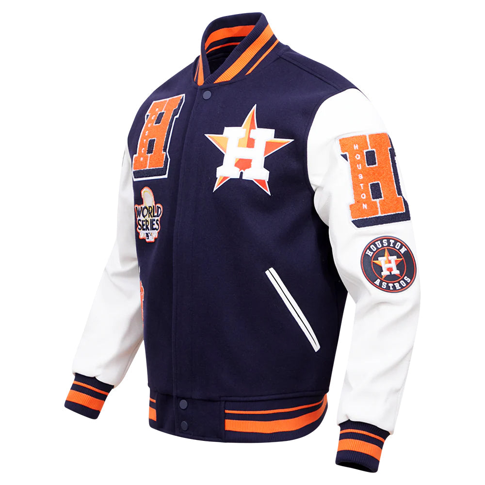 MLB HOUSTON ASTROS MASHUP MEN'S RIB WOOL VARSITY JACKET