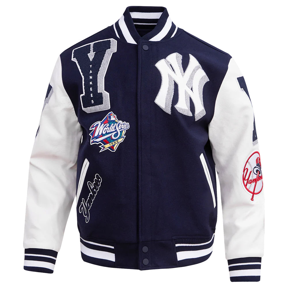 MLB NEW YORK YANKEES MASHUP MEN'S RIB WOOL VARSITY JACKET