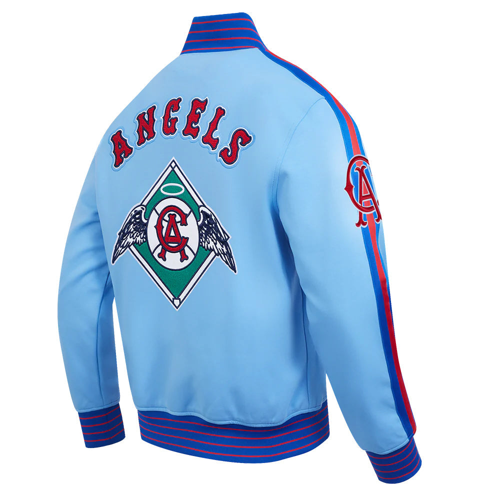 MLB LOS ANGELES ANGELS COOPERSTOWN LOGO PRO GAME DAY MEN'S DOUBLE KNIT JACKET