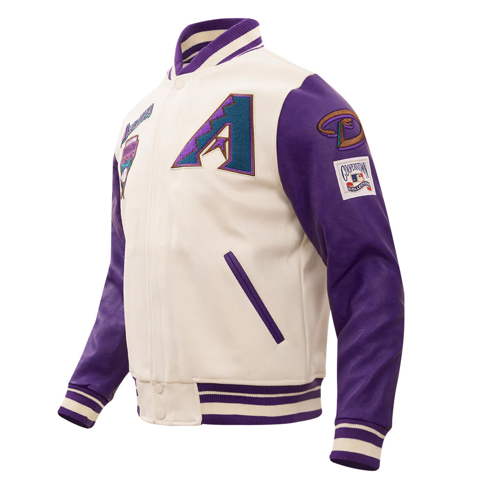 MLB ARIZONA DIAMONDBACKS RETRO CLASSIC MEN'S RIP WOOL VARSITY JACKET