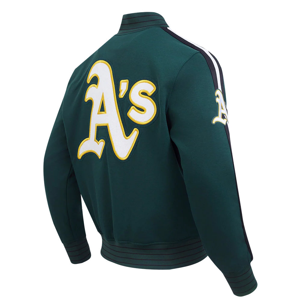 MLB OAKLAND ATHLETICS CURRENT LOGO PRO GAME DAY MEN'S DOUBLE KNIT JACKET