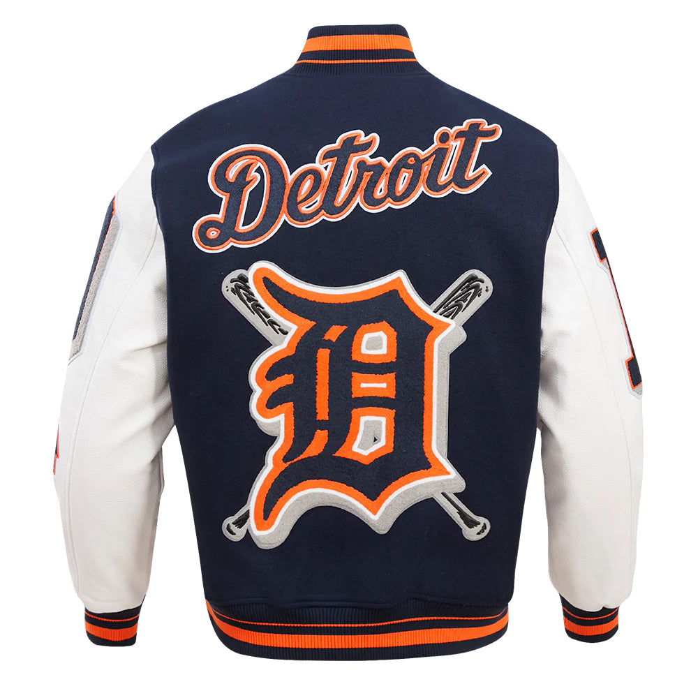 MLB DETROIT TIGERS MASHUP MEN'S RIB WOOL VARSITY JACKET