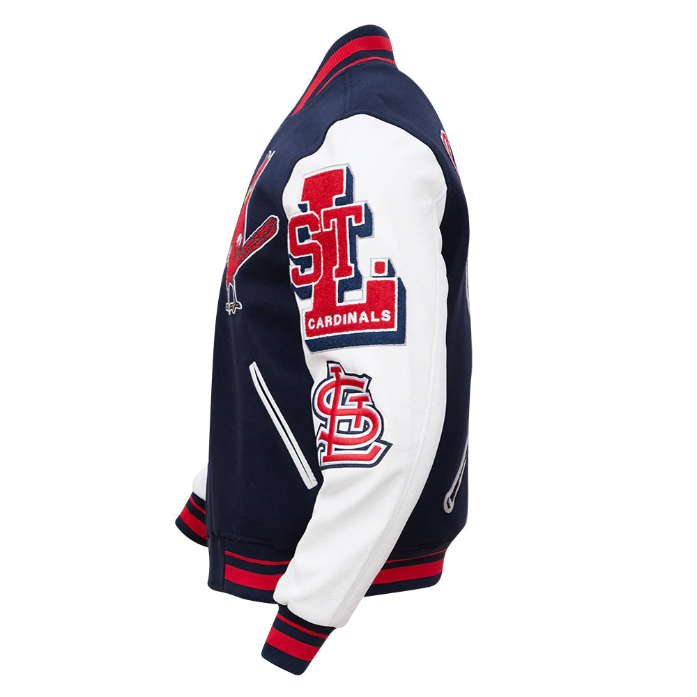 MLB ST. LOUIS CARDINALS RETRO MASHUP MEN'S RIB WOOL VARSITY JACKET