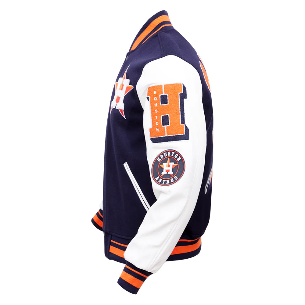 MLB HOUSTON ASTROS MASHUP MEN'S RIB WOOL VARSITY JACKET