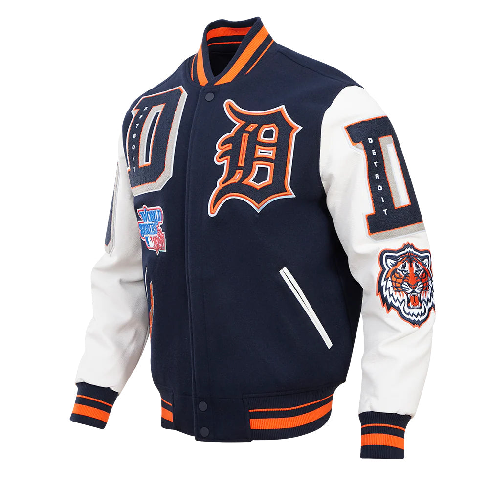MLB DETROIT TIGERS MASHUP MEN'S RIB WOOL VARSITY JACKET