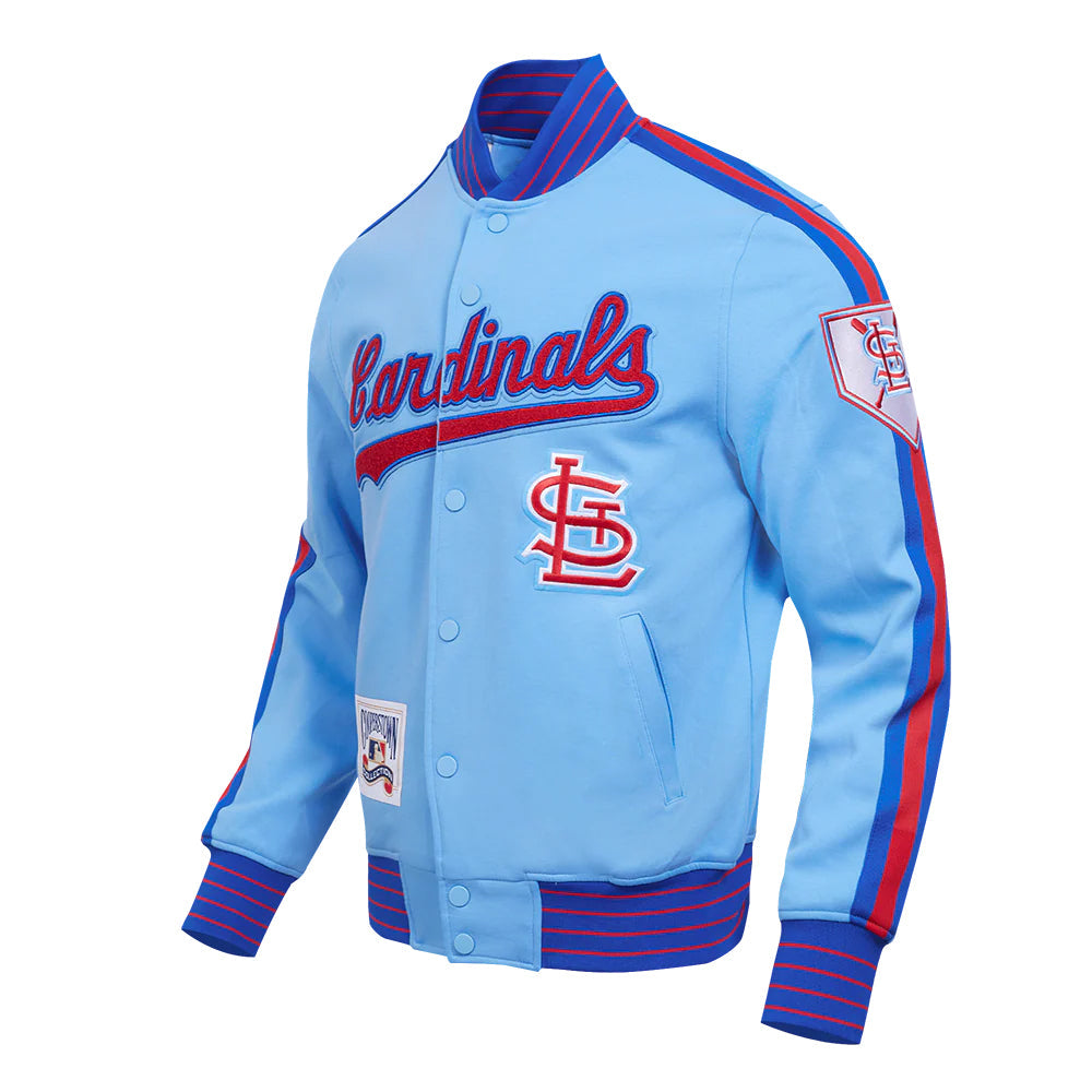 MLB ST. LOUIS CARDINALS COOPERSTOWN LOGO PRO GAME DAY MEN'S DOUBLE KNIT JACKET
