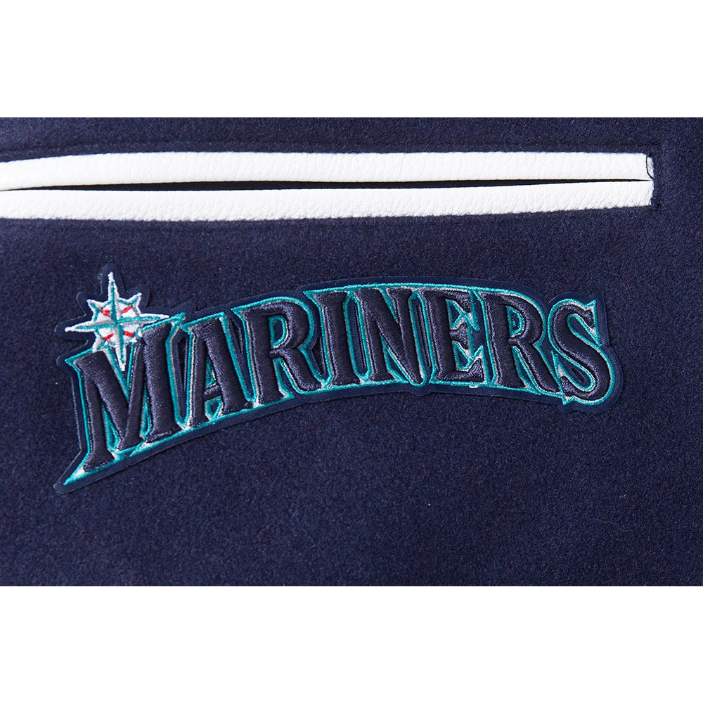 MLB SEATTLE MARINERS MASHUP MEN'S RIB WOOL VARSITY JACKET