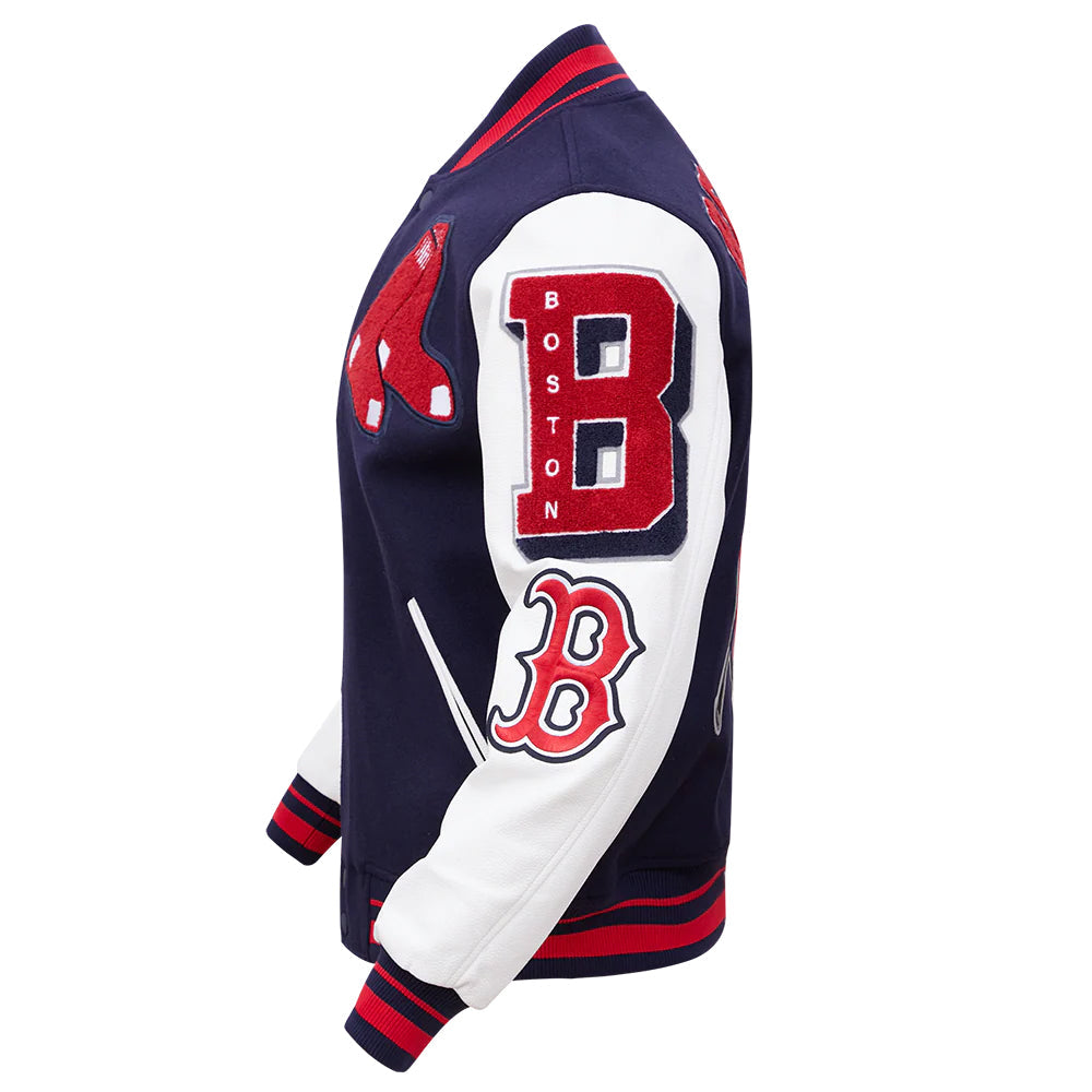 MLB BOSTON RED SOX MASHUP MEN'S RIB WOOL VARSITY JACKET
