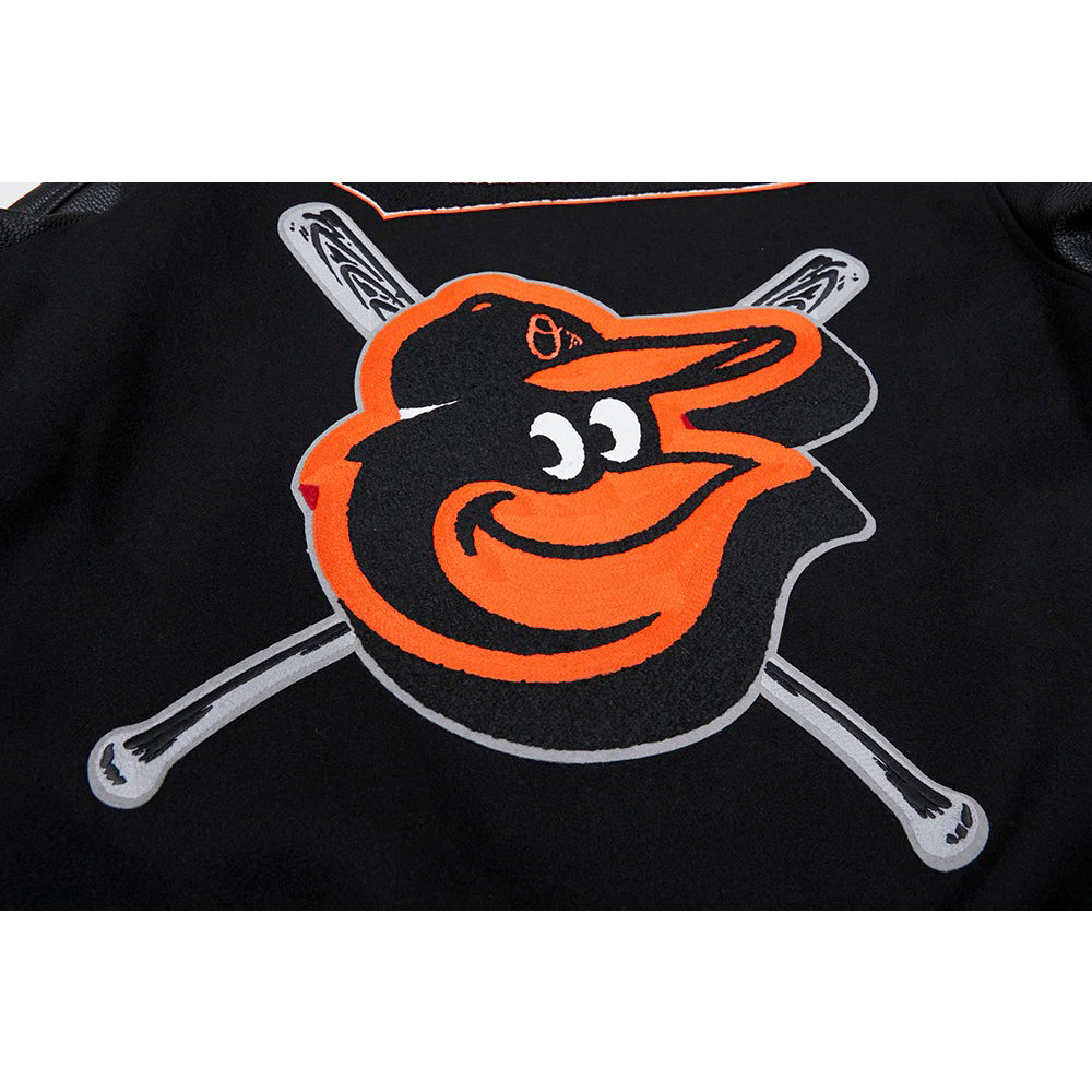 MLB BALTIMORE ORIOLES MASHUP MEN'S RIB WOOL VARSITY JACKET