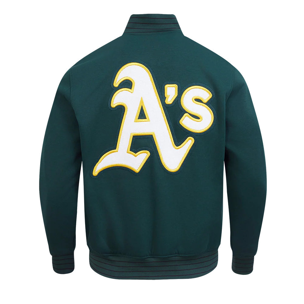MLB OAKLAND ATHLETICS CURRENT LOGO PRO GAME DAY MEN'S DOUBLE KNIT JACKET