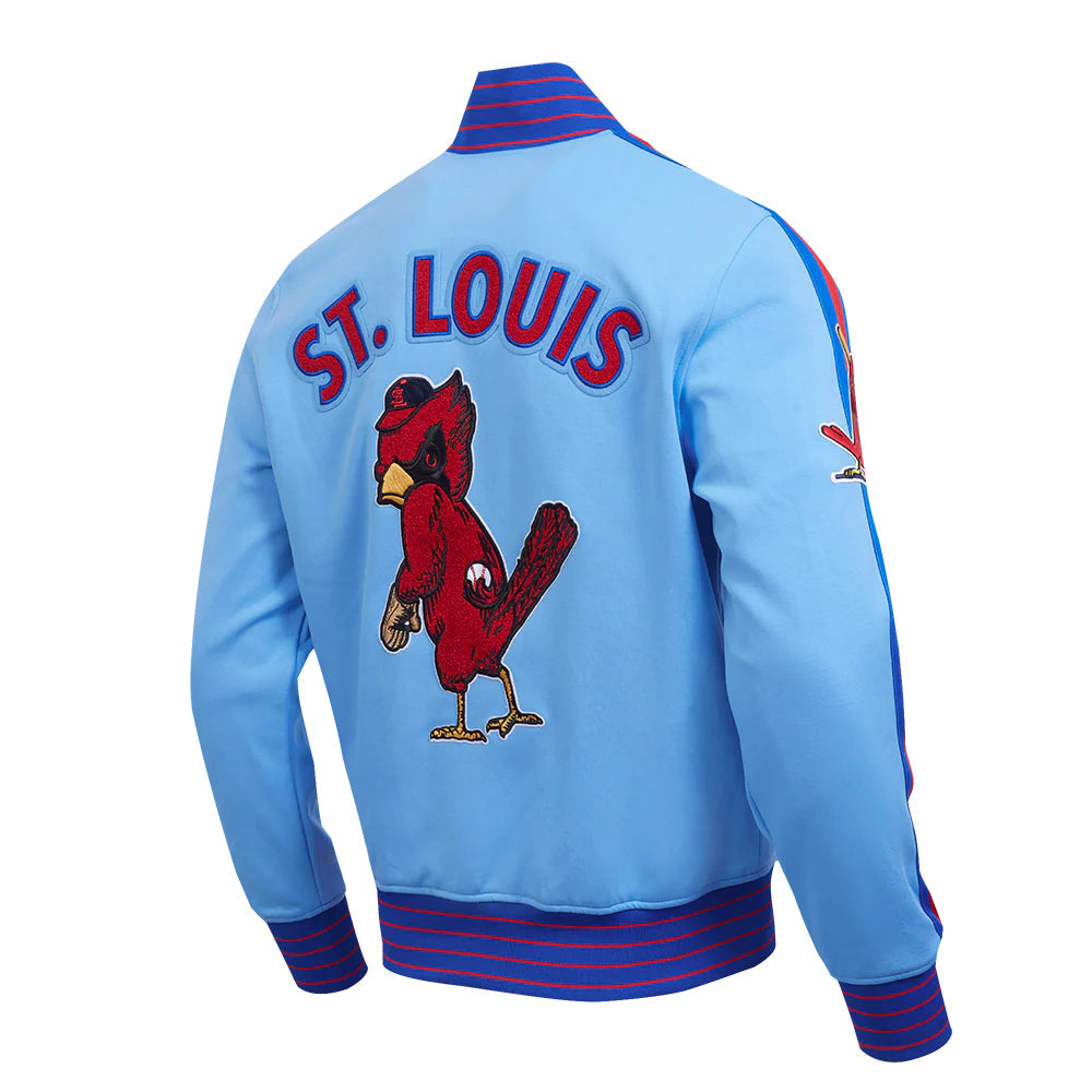 MLB ST. LOUIS CARDINALS COOPERSTOWN LOGO PRO GAME DAY MEN'S DOUBLE KNIT JACKET