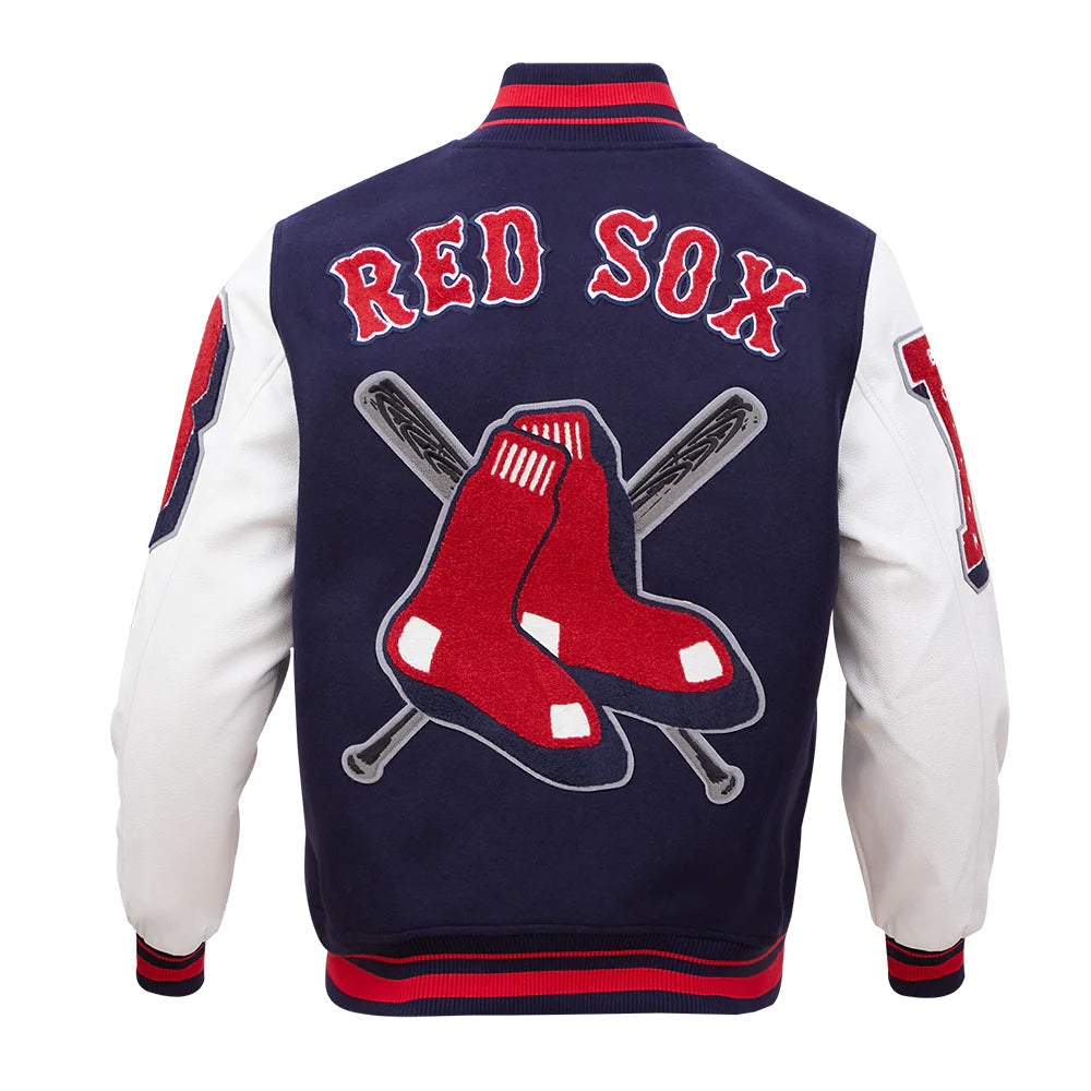 MLB BOSTON RED SOX MASHUP MEN'S RIB WOOL VARSITY JACKET