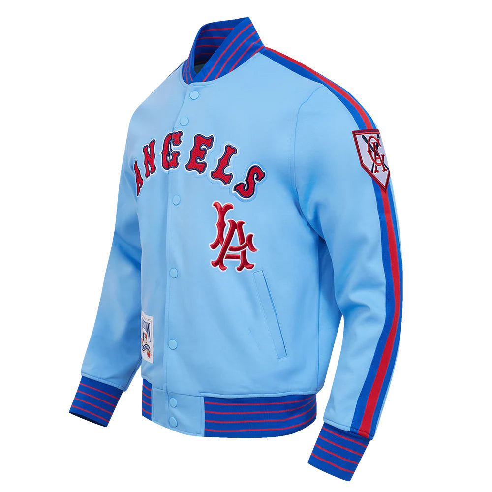 MLB LOS ANGELES ANGELS COOPERSTOWN LOGO PRO GAME DAY MEN'S DOUBLE KNIT JACKET