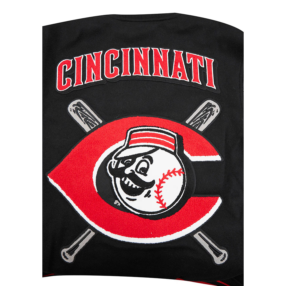 MLB CINCINNATI REDS MASHUP MEN'S RIB WOOL VARSITY JACKET