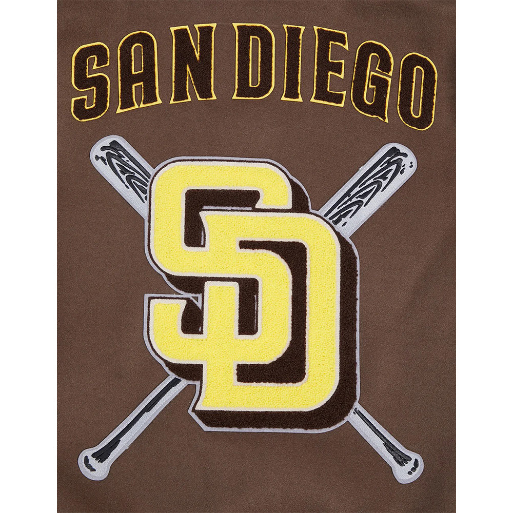 MLB SAN DIEGO PADRES MASHUP MEN'S RIB WOOL VARSITY JACKET