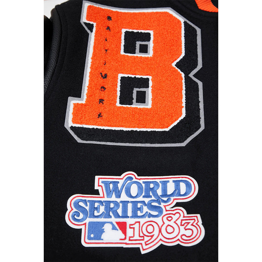 MLB BALTIMORE ORIOLES MASHUP MEN'S RIB WOOL VARSITY JACKET