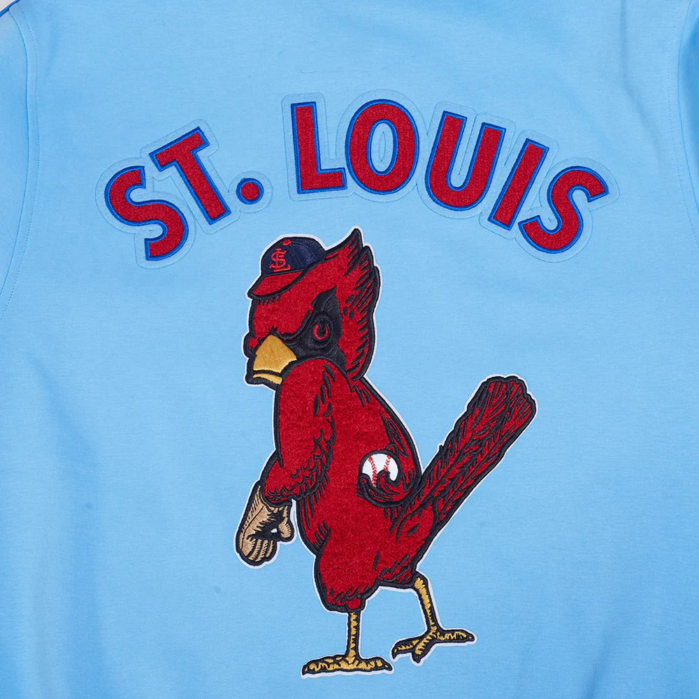 MLB ST. LOUIS CARDINALS COOPERSTOWN LOGO PRO GAME DAY MEN'S DOUBLE KNIT JACKET
