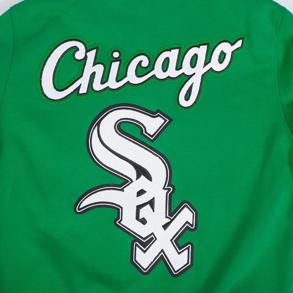 MLB CHICAGO WHITE SOX CURRENT LOGO PRO GAME DAY MEN'S DOUBLE KNIT JACKET