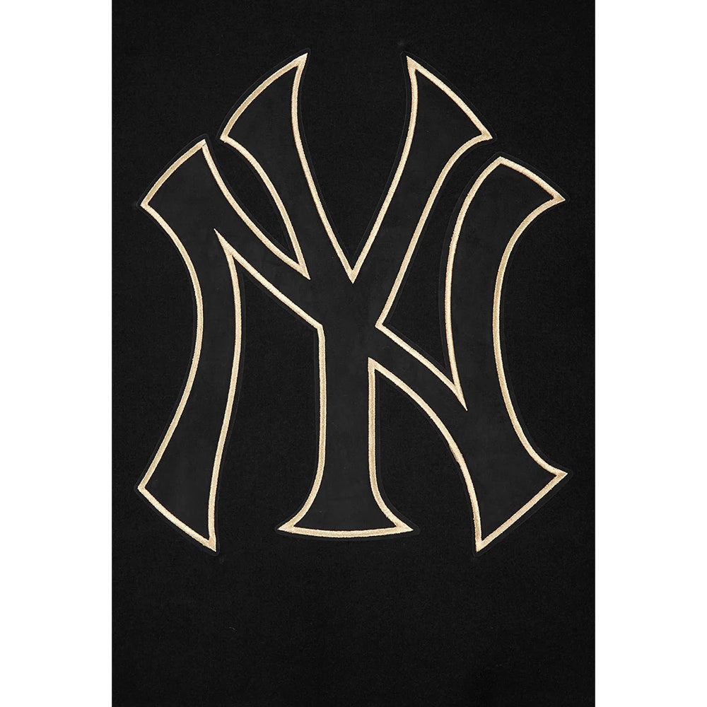 MLB NEW YORK YANKEES BLACK & GOLD MEN'S WOOL VARSITY JACKET