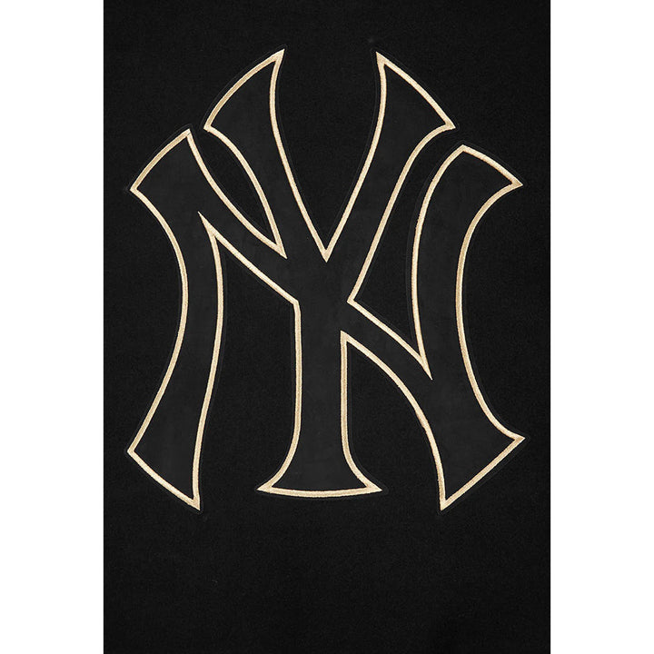 MLB NEW YORK YANKEES BLACK & GOLD MEN'S WOOL VARSITY JACKET