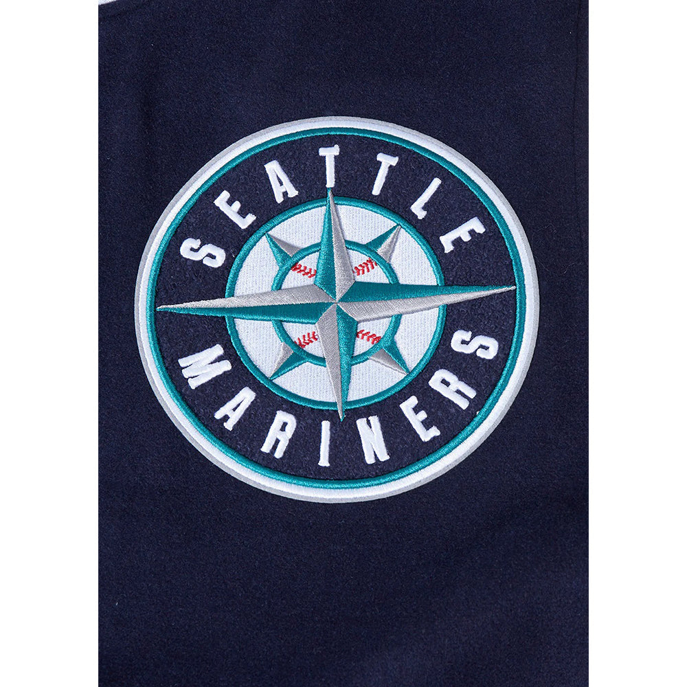 MLB SEATTLE MARINERS MASHUP MEN'S RIB WOOL VARSITY JACKET