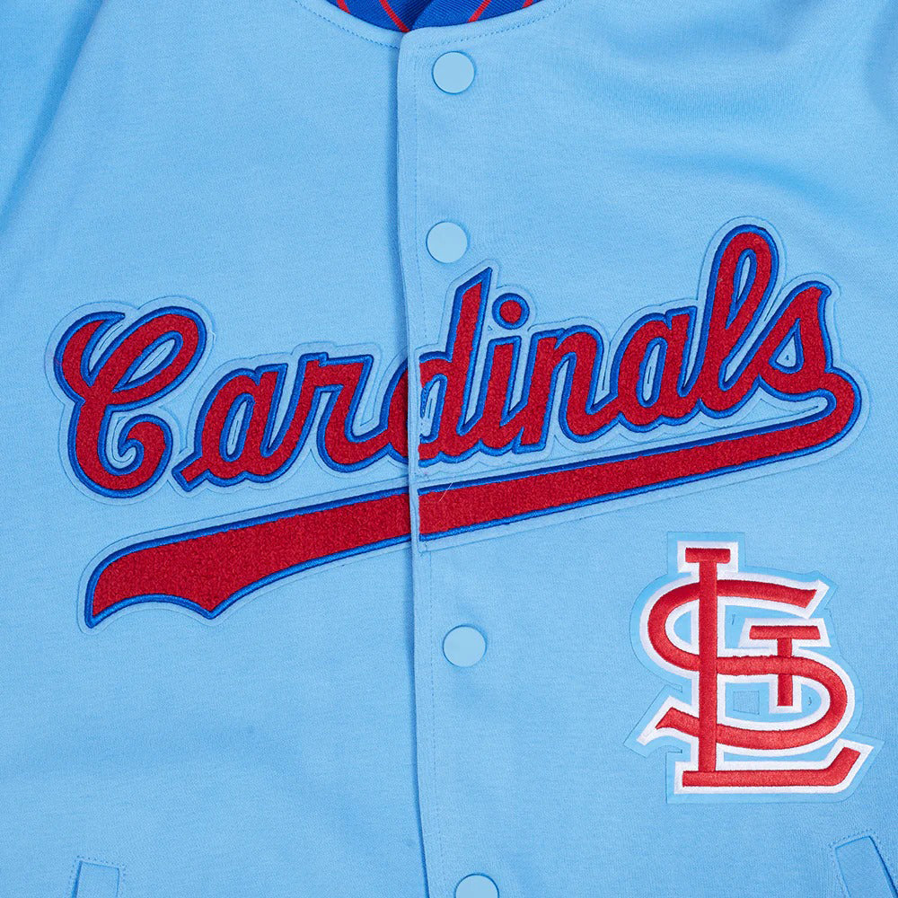 MLB ST. LOUIS CARDINALS COOPERSTOWN LOGO PRO GAME DAY MEN'S DOUBLE KNIT JACKET