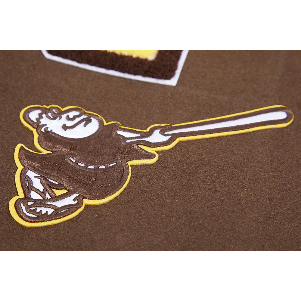 MLB SAN DIEGO PADRES MASHUP MEN'S RIB WOOL VARSITY JACKET