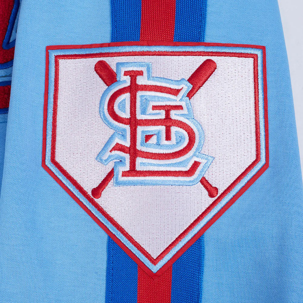 MLB ST. LOUIS CARDINALS COOPERSTOWN LOGO PRO GAME DAY MEN'S DOUBLE KNIT JACKET