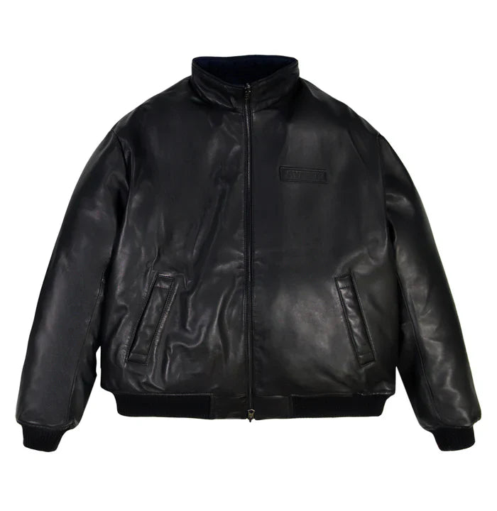 REVERSIBLE NAPPA LEATHER TRACK JACKET