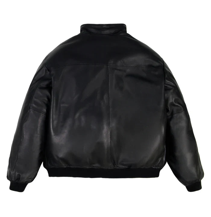REVERSIBLE NAPPA LEATHER TRACK JACKET