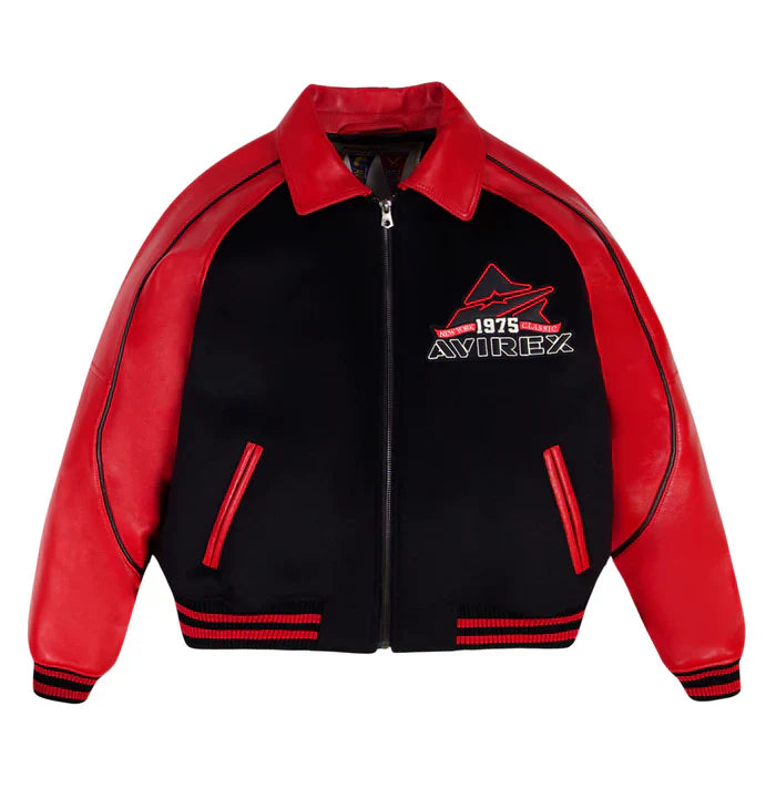 CLASSIC WOOL LEATHER VARSITY JACKET