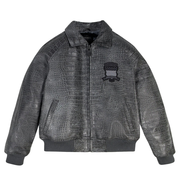 LIMITED EDITION DISTRESSED CROC ICON JACKET