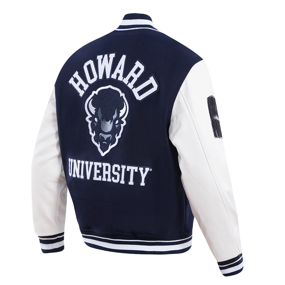 HOWARD UNIVERSITY CLASSIC RIB WOOL VARSITY JACKET