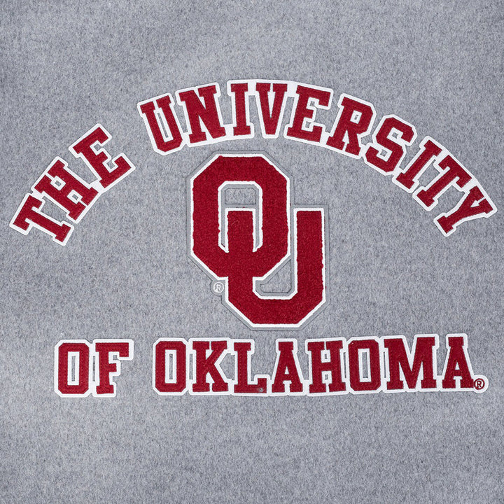 UNIVERSITY OF OKLAHOMA CLASSIC RIB WOOL VARSITY JACKET
