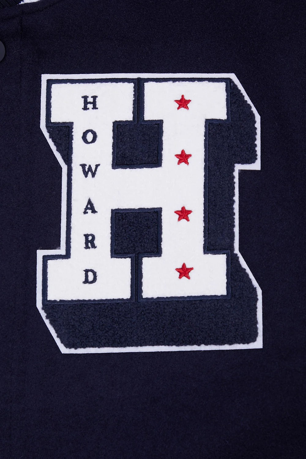 HOWARD UNIVERSITY CLASSIC RIB WOOL VARSITY JACKET